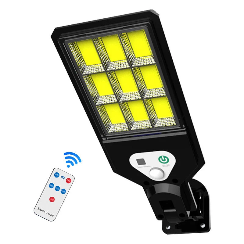 LED de sabugo Rua Solar Controle Remoto de luz do sensor de movimento exterior de luz solar, o LED do sensor de movimento motorizado Holofote Solar