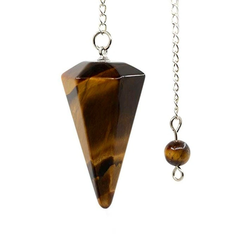 Crystal Hexagonal Pillar Cone Soul Pendant Necklace Cut Jewelry Gemstone Pendant<Esb01444>