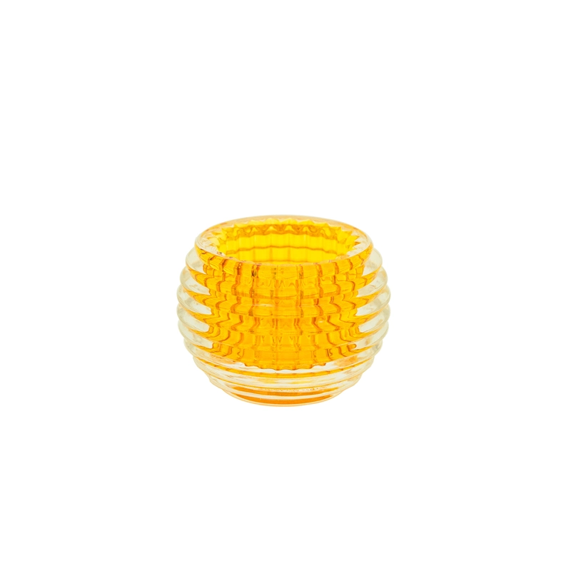 Popular Luxury Baccarat Ball Shaped Yellow Tea Light Votive Candle Holder