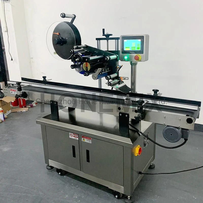 Automatic Top Plane Flat Labeling Machine Bottle Cap Label Sticker Carton Coffee Bag Labeling Machine Multi Function CD Labeller Bread Fruit Label Stick Machine