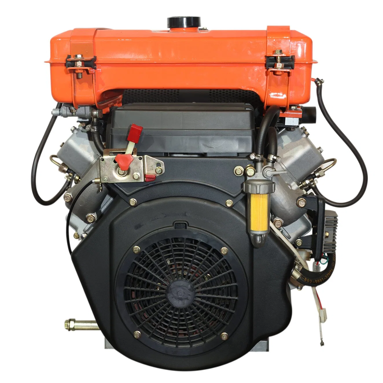 Motor de arranque elétrico de 2 cilindros com refrigeração a ar, 16 kw, depósito duplo grande, 2V92 Motor diesel