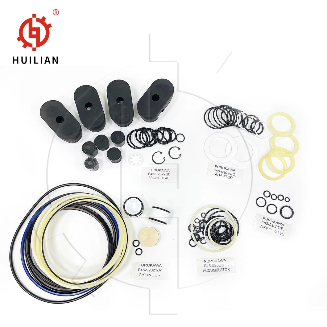 F12 F19 F22 F27 F35 F45 Hydraulic Breaker Seal Kit Rock Hammer Oil Seal for Furu-Kawa