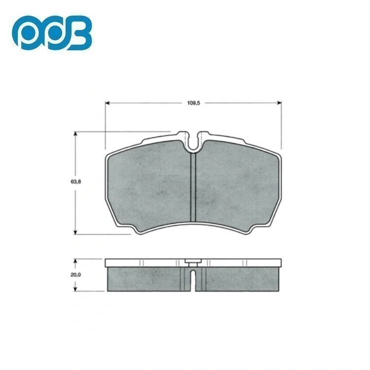 Piezas de auto de pastillas de freno cerámicas para Iveco 42470841 42561102 dB1955 Eje trasero