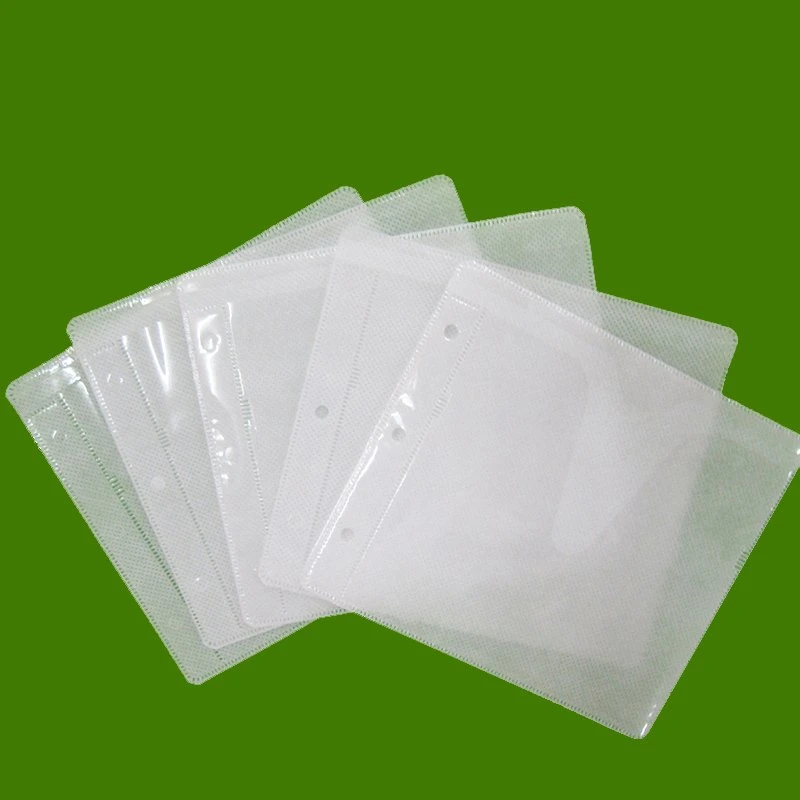 PP DVD Case PP CD 2 Side Sleeve Non-Woven Transparent CD Bag