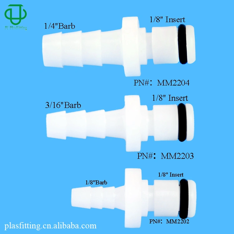 Mfd16 POM Fluid Water Quick Connect Shut off Panel Mount Quick Disconnect Air Bulkhead Barbed Fittings