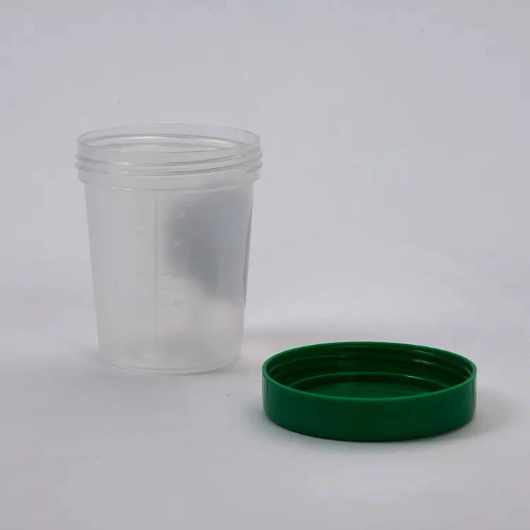 Patient Test Sample Cup Sputum Fecal Specimen Collector 30ml 60ml 120ml Stool Urine Container