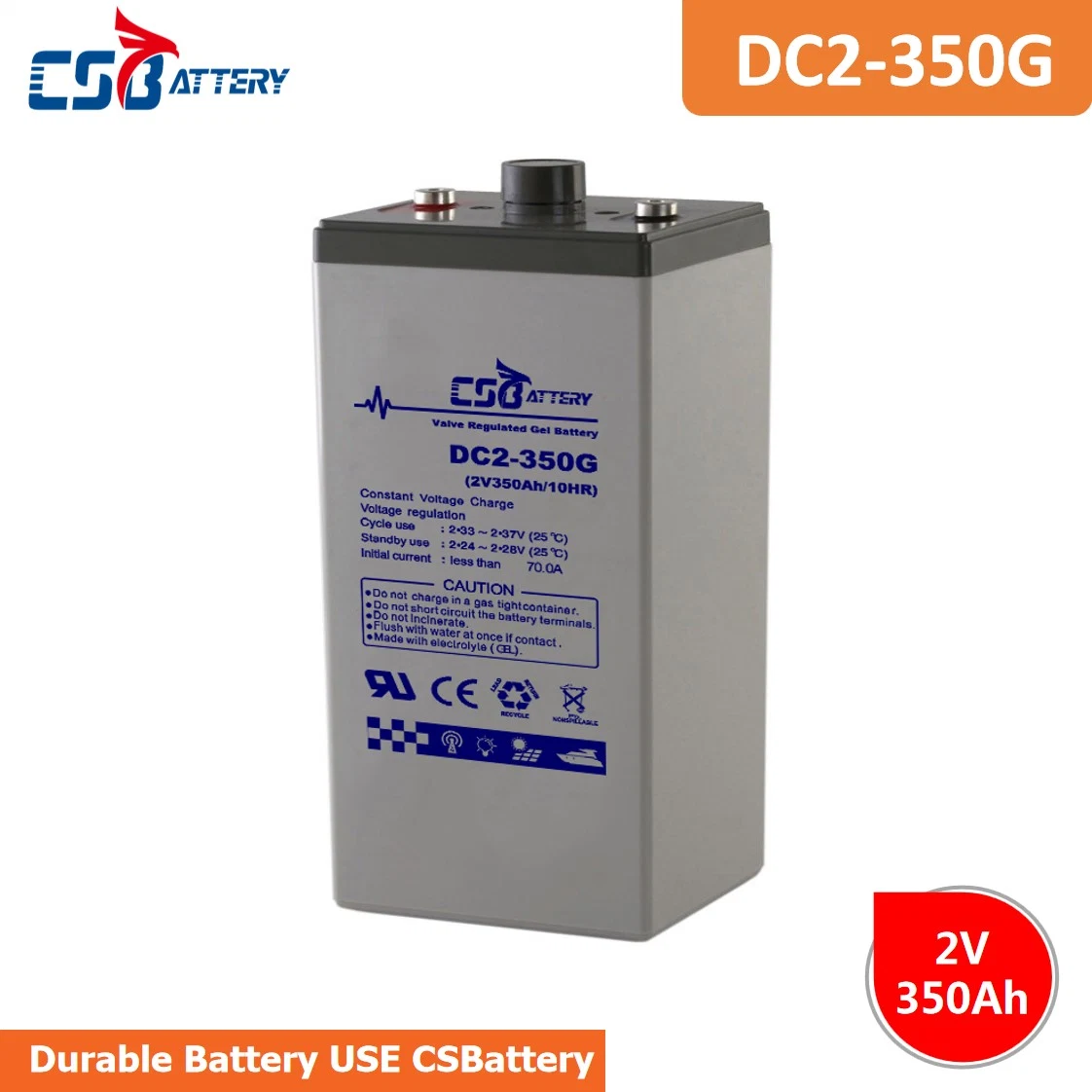 Csbattery 2V300ah Bateria Sealed Lead Acid Gel Battery Pack for Solar-UPS-Storage/Power-Storage/Golf-Cars/Ada