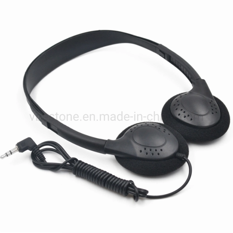 Musik Kopfhörer Schwarzes Headset ohne Mikrofon Stereo Kopfhörer für die Schule Firmengeschenk