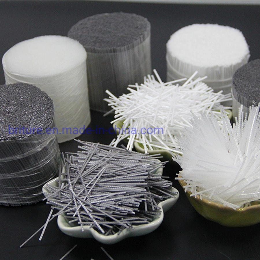 Concrete PP Fiber Polypropylene Fiber Embossed Wave for Concrete Mixture