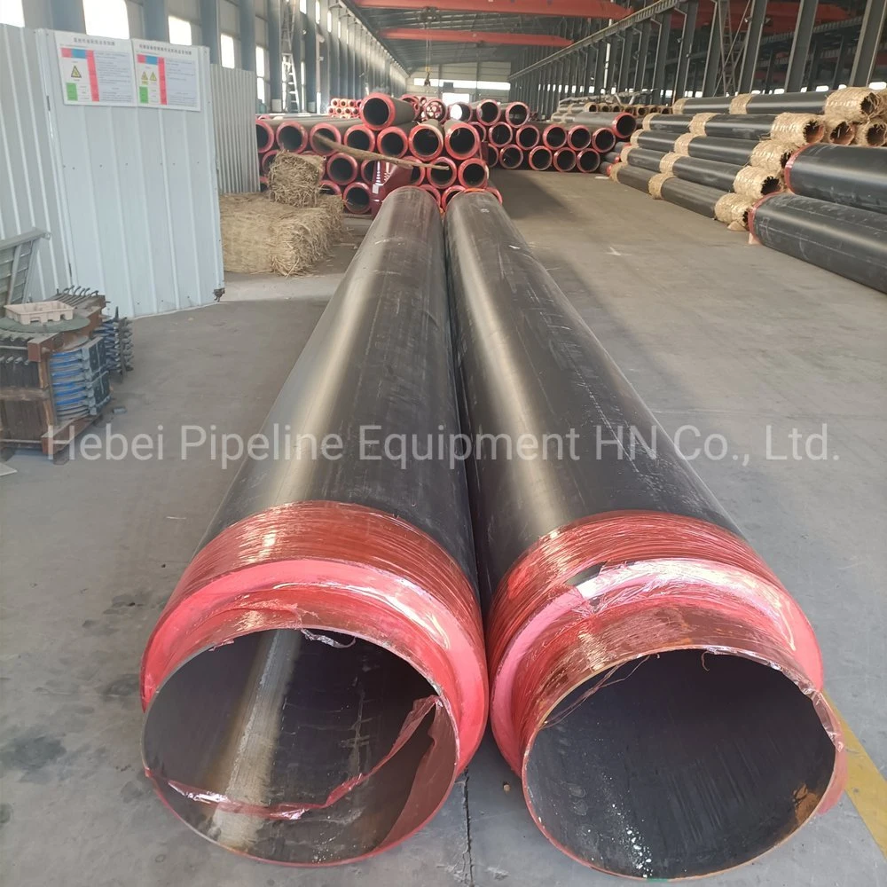 Poliuretano aislamiento térmico tubo de acero con revestimiento de HDPE ASTM A53 En10219