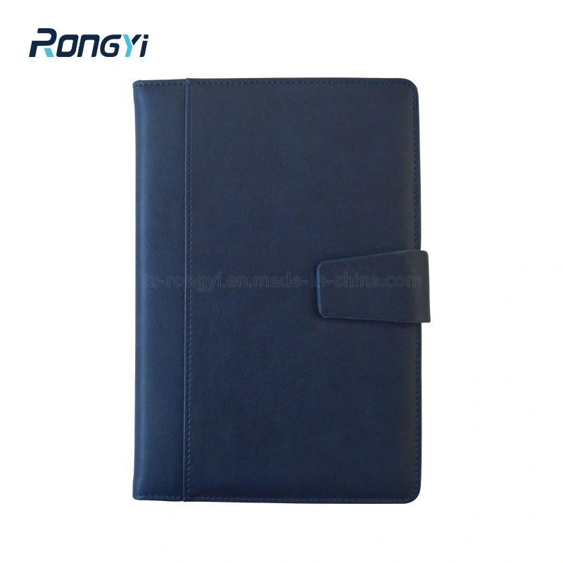 2024 A5 pu Leather Notebook 80 GSM Papar enveloppe Embossing Avec bande magnétique