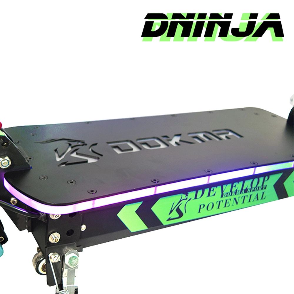 [New Release]Dokma Dninja Logo Customizing Service 11 Inch Dual Motor 72V 7000W Panasonic 40ah with Damper 2 Wheels 100kph Folding Electric E Kick Scooter(XNYC)