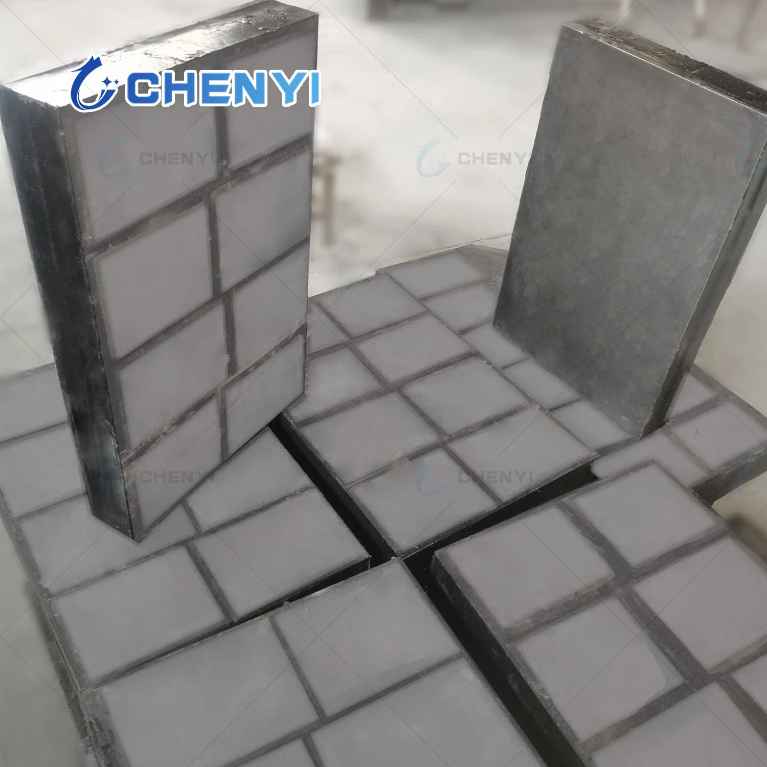 High Abrasion Resistant Sisic Silicon Carbide Linings Wear Panels Ceramics Rings From Zibo Chenyi