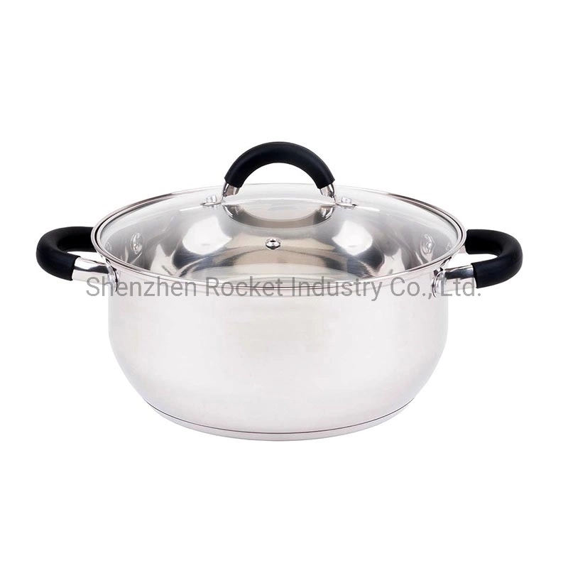 Wholesale Kitchenware Induction Cooker Stainless Steel Stock Pots Kitchen Stainless Steel