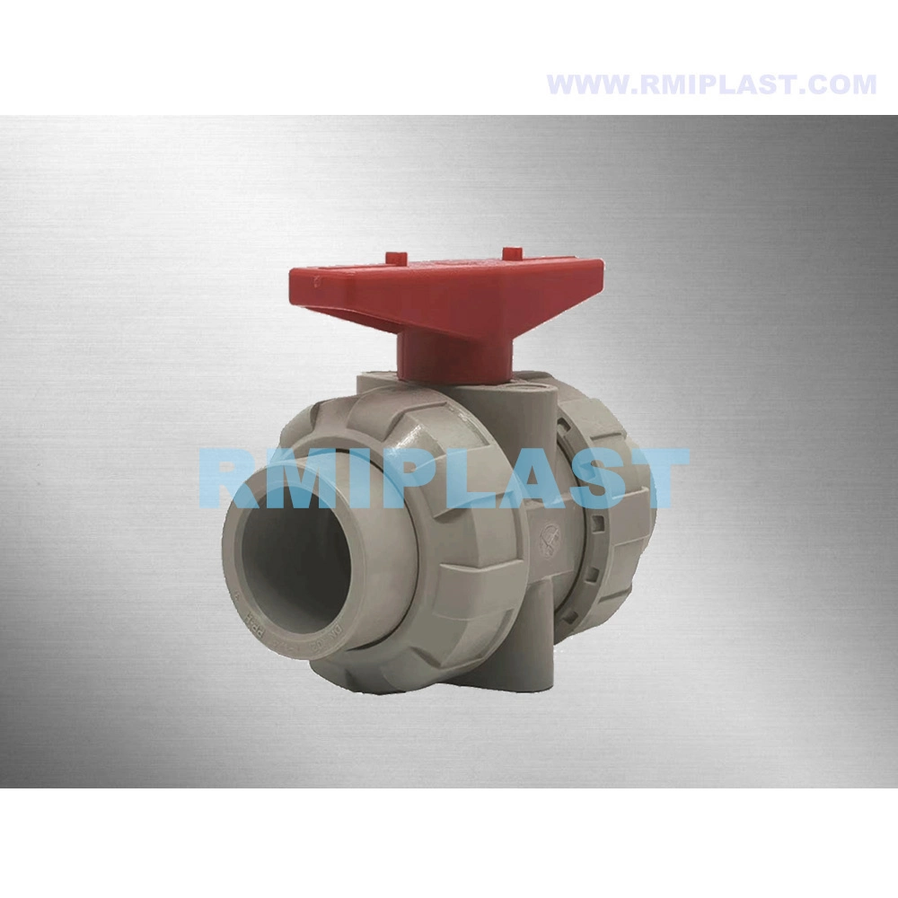 Plastic FRPP PP Pph Rpp Material Double Union Type Ball Valves True Union Valve Socket Welding by JIS 10K ANSI DIN Pn10 Pn16 Cns BS for Irrigation