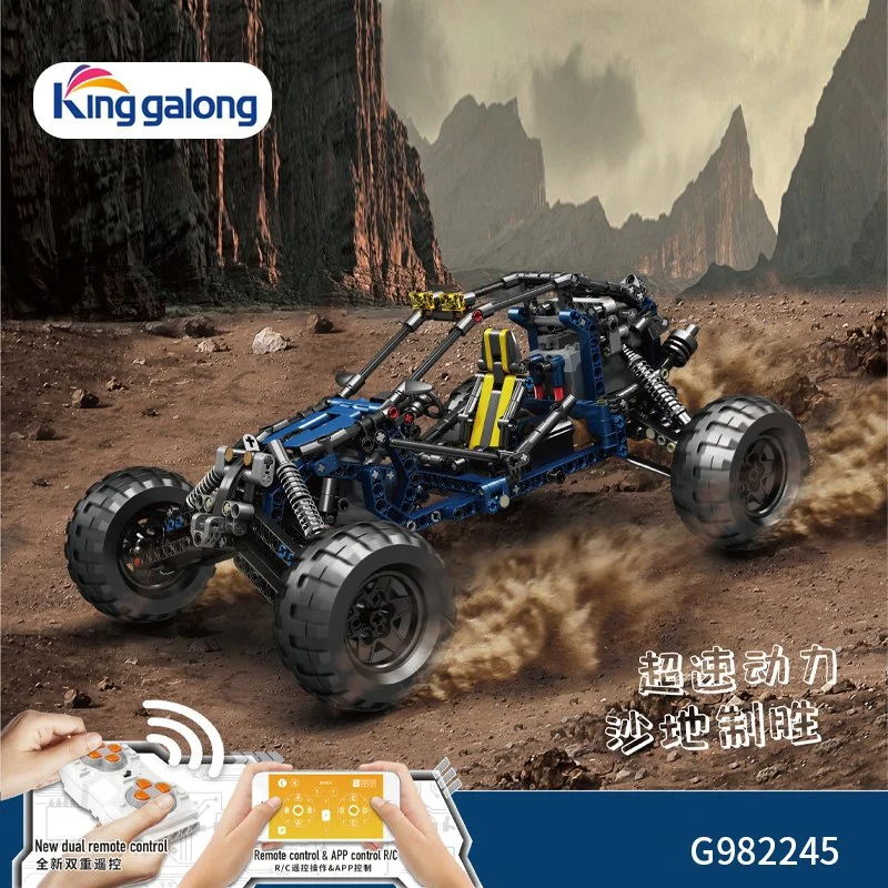 Rei do molde 18018 Moc Alto- Technic Buggy Relâmpago modelo de automóvel de deserto APP RC Racing Cars Brinquedos de tijolos de blocos de construção