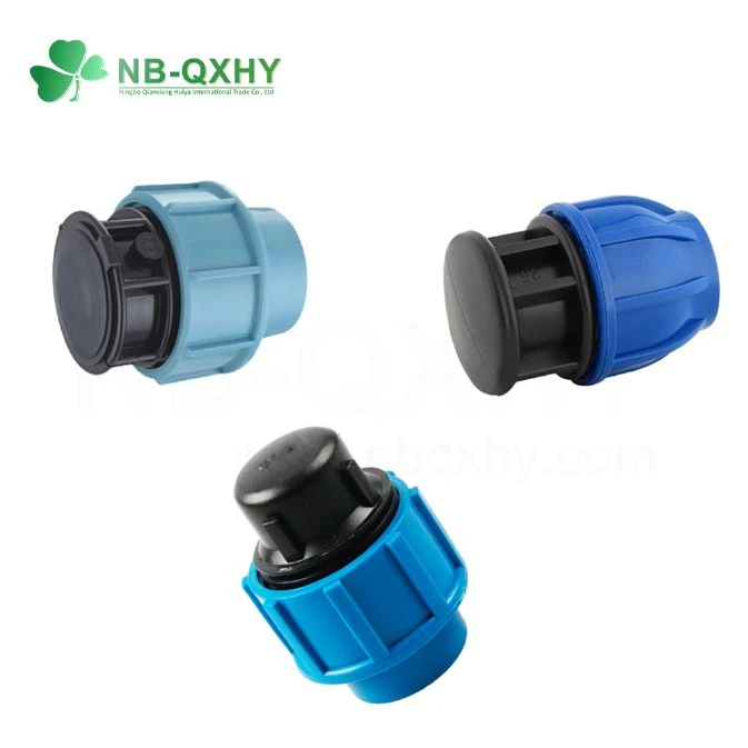 Blue Water PP/Polypropylene Elbow Compression Tube Fitting for Irrigation