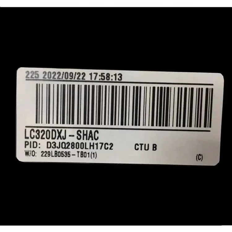 LC320dxj-Shac 6870s-1578c Remplacement du panneau d'affichage LCD LG Écran de télévision LCD 32 pouces Panneaux Cellule ouverte Écran de télévision LED pour télévision.