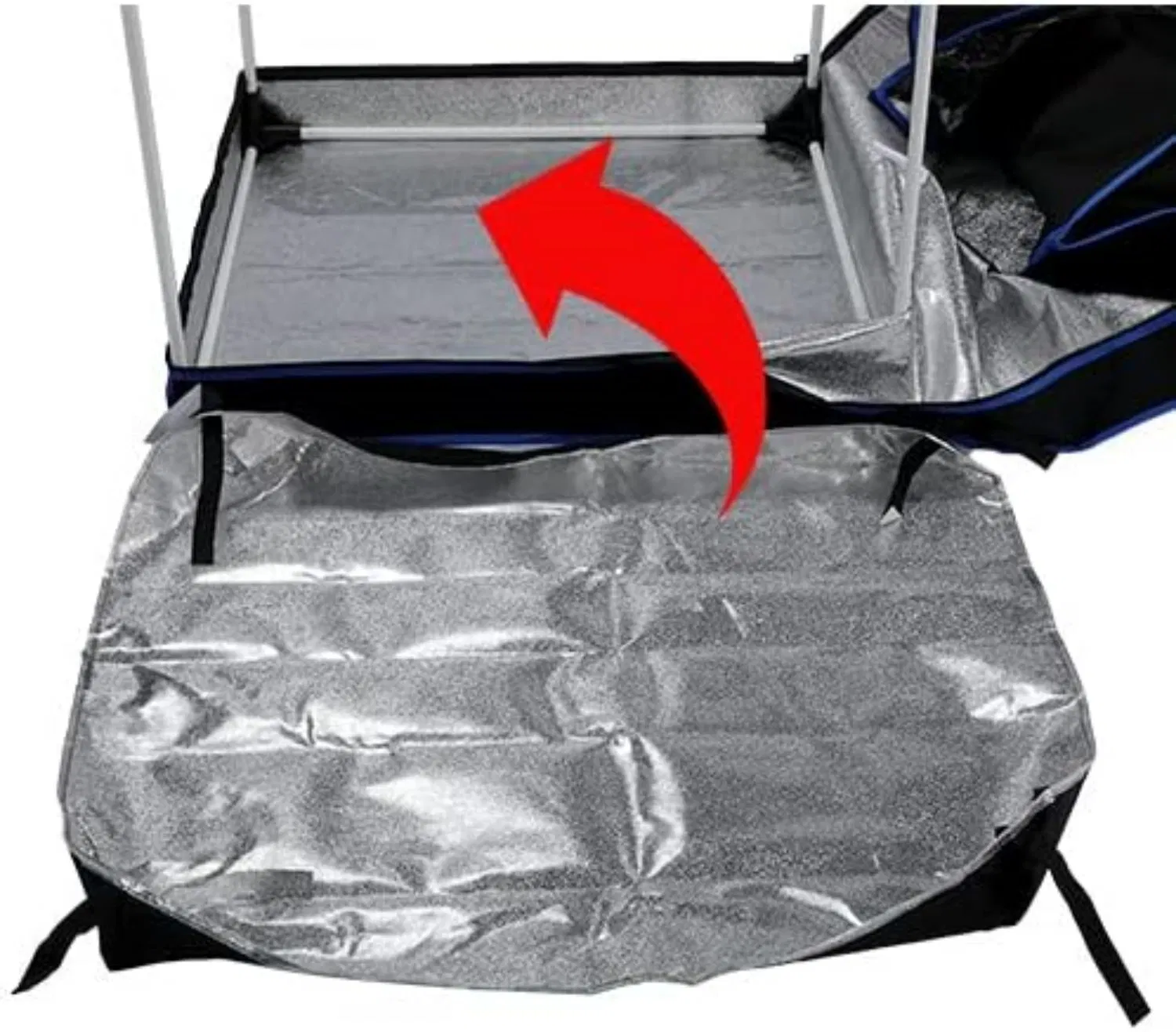 Tente portable pour sauna à vapeur avec tissu aluminium recouvert d'une feuille d'aluminium