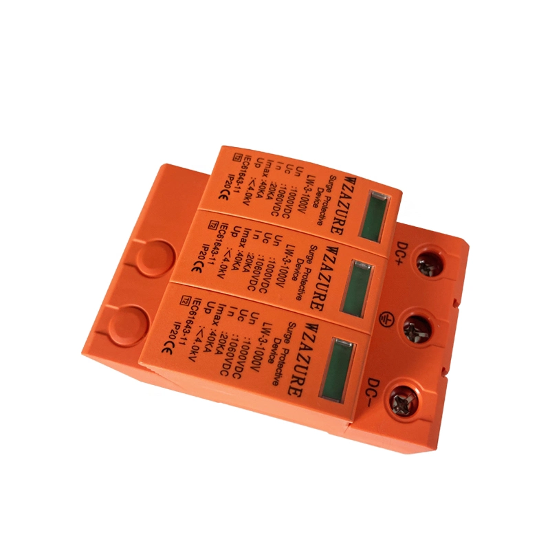 Pararrayos DC 1000V 20ka 40KA Protector de sobretensión de corriente de descarga 1000 VDC SPD