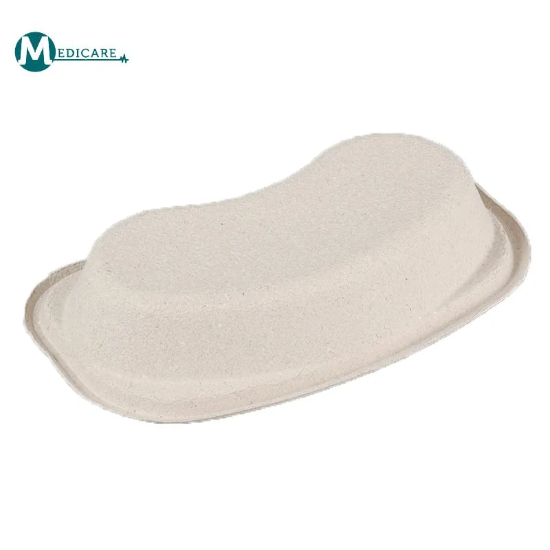 Hospital biodegradável descartável Medical Molddada Pulp Kidney Basin uso único Papel Pulp RIM Bowl Paper Pulp Kidney Basin