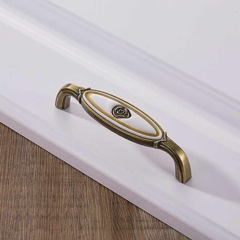 American Double-Drawer Wardrobe Door Light Luxury Imitation Zinc Alloy Handle