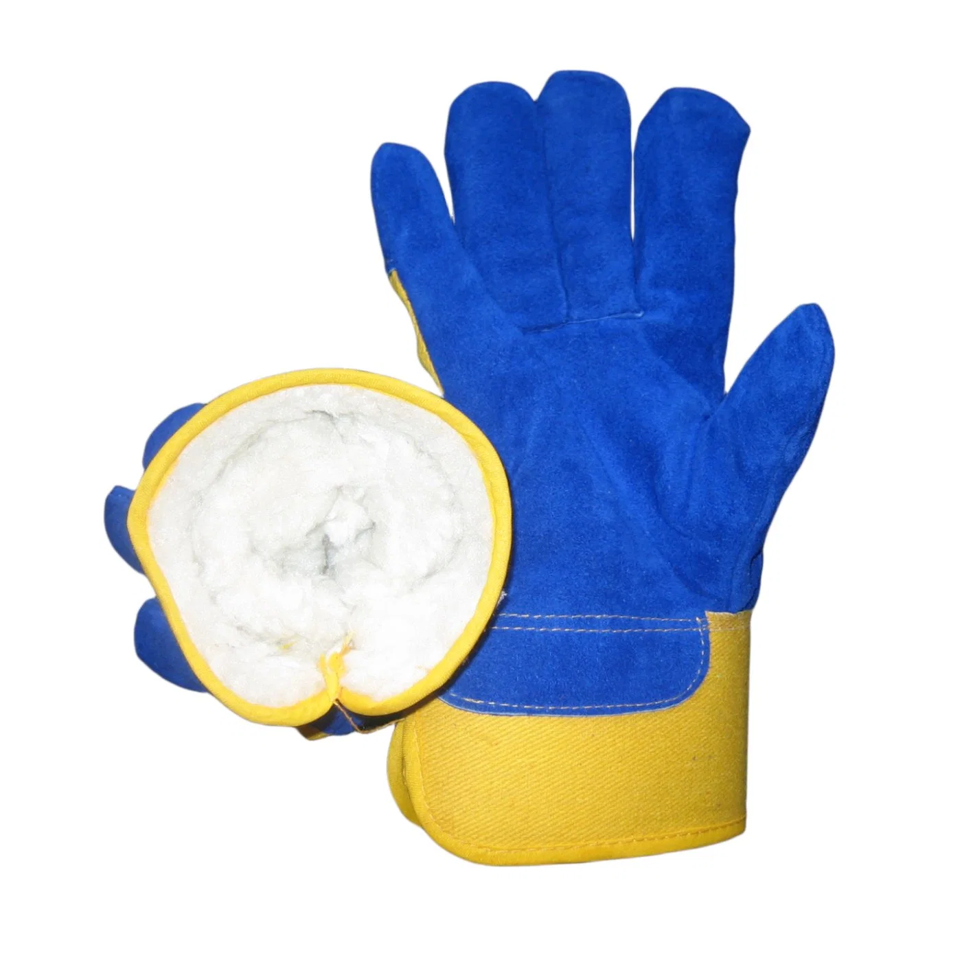 Cow Split Leather Full Palm Acrylic Lined Winter Warm Safety Work Glove