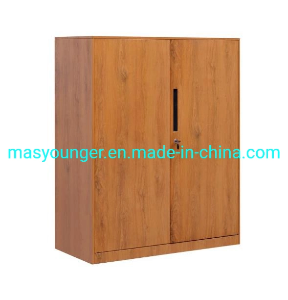 Customize Adjustable Shelf Transfer Printing Wooden Yellow Steel Metal Low File Storage Cabinet for Office