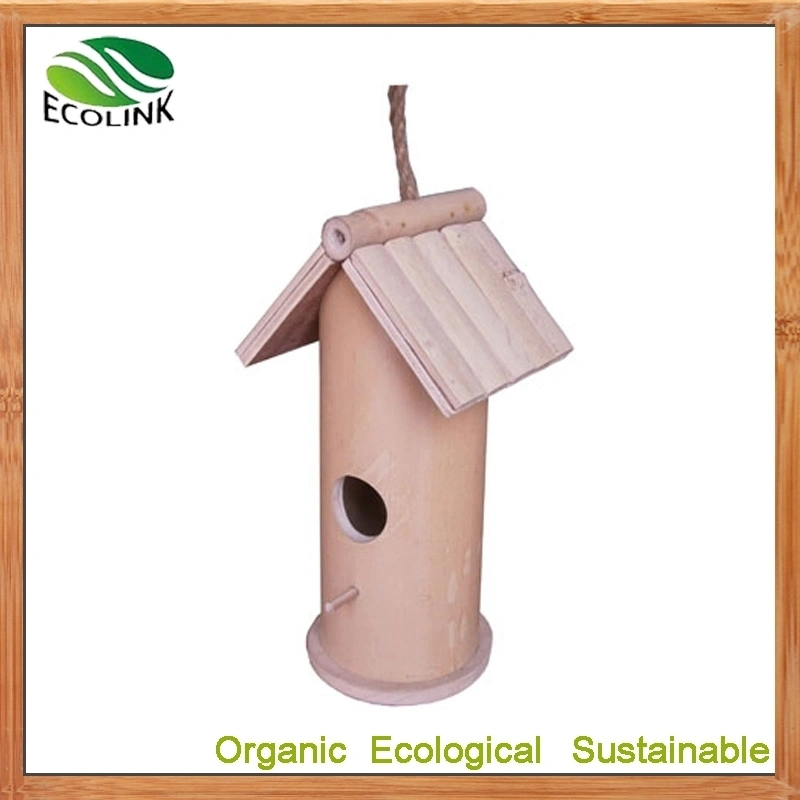 Nouvelle cage d'oiseaux en bois de composite bois-plastique compacte de créateur pour la décoration de jardin