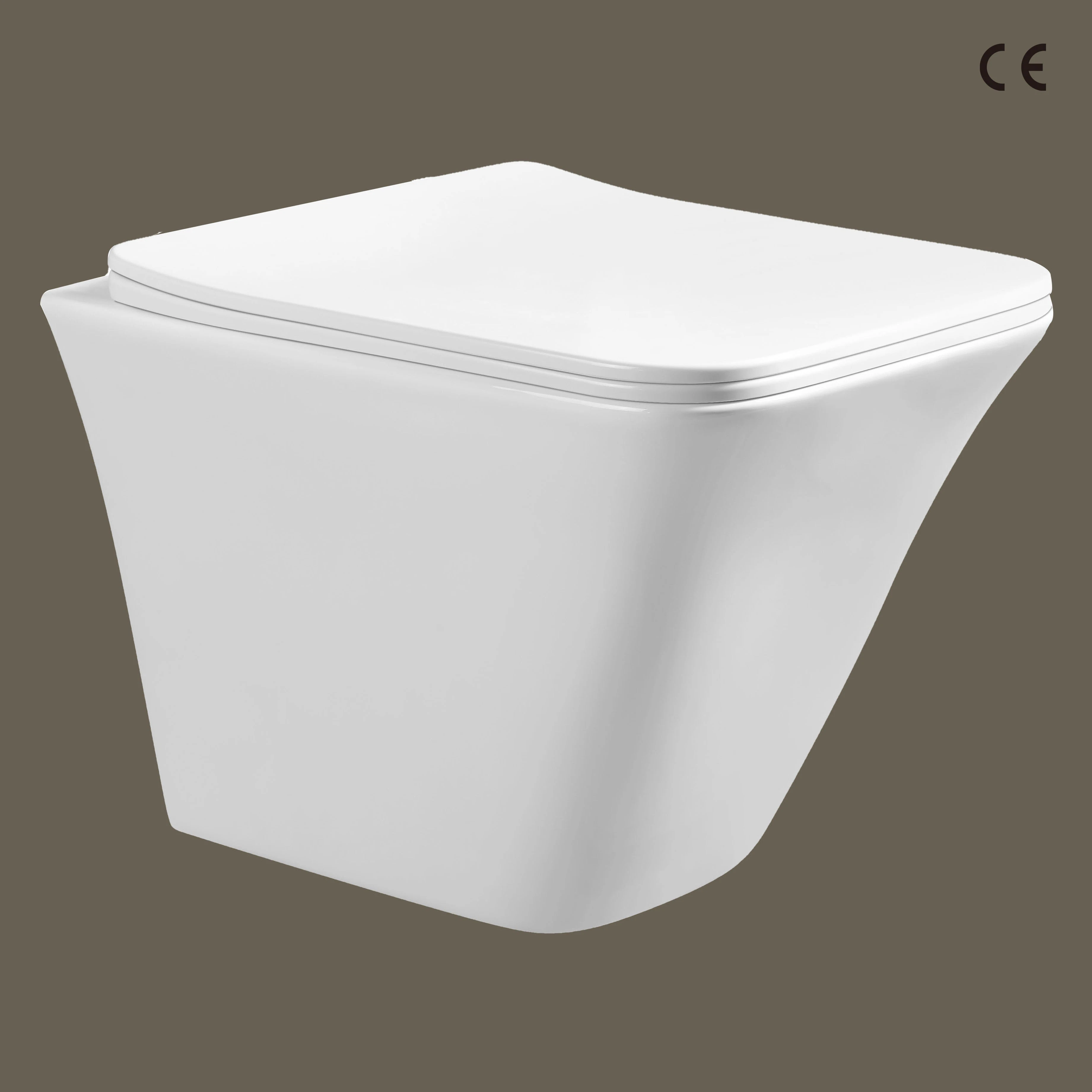 High Cost-Effective Back to Wall Space Saving P-Trap Ceramic Bathroom Toilet