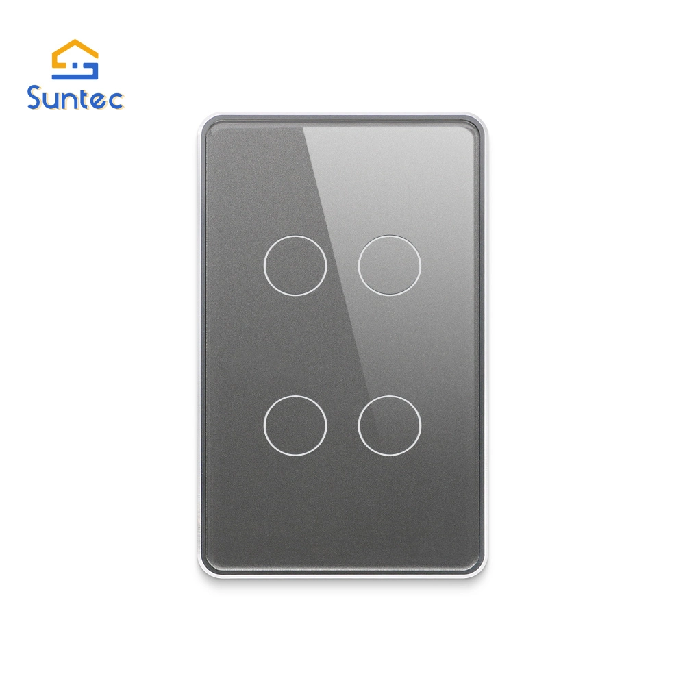 Hochwertiger Zigbee/WiFi Smart Glass Panel Touch Switch Zink LCD Wasserfest Aus Glas