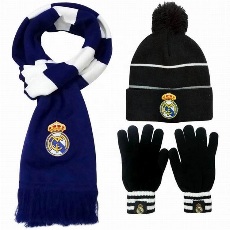 Promotional Custom Sublimation Own Design Fans Sport Knitted Soccer Scarf Hat Set with Your Brand