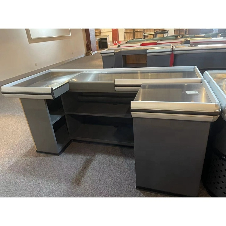 Stainless Steel Counter Top Checkout Counter with Large Slanting End