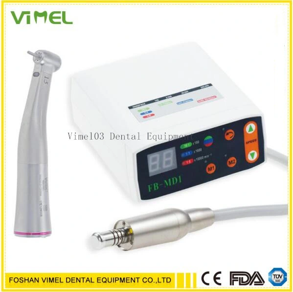 Dental LED Optical Fiber Electric Motor and 1: 5 Angle Brushless with Memory Function