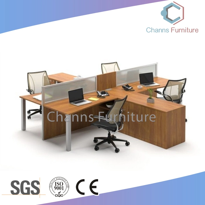 Straight Shape Office Furniture Four Seats Workstation with Cabinets (CAS-W617)