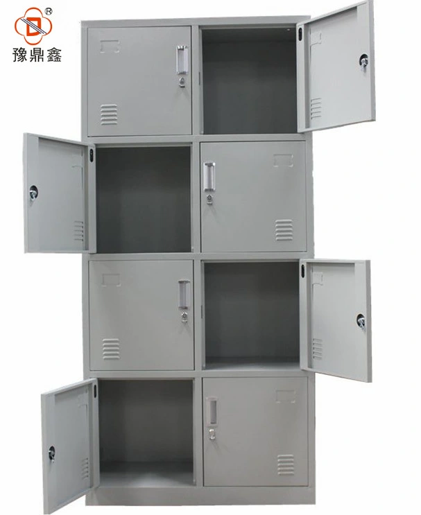 Hot Sale Gray Color Staff Metal 8 Doors Cabinet