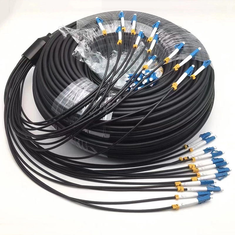 Single Mode LC/Upc Armored Tactical Buried Fiber Optic Patch Cable