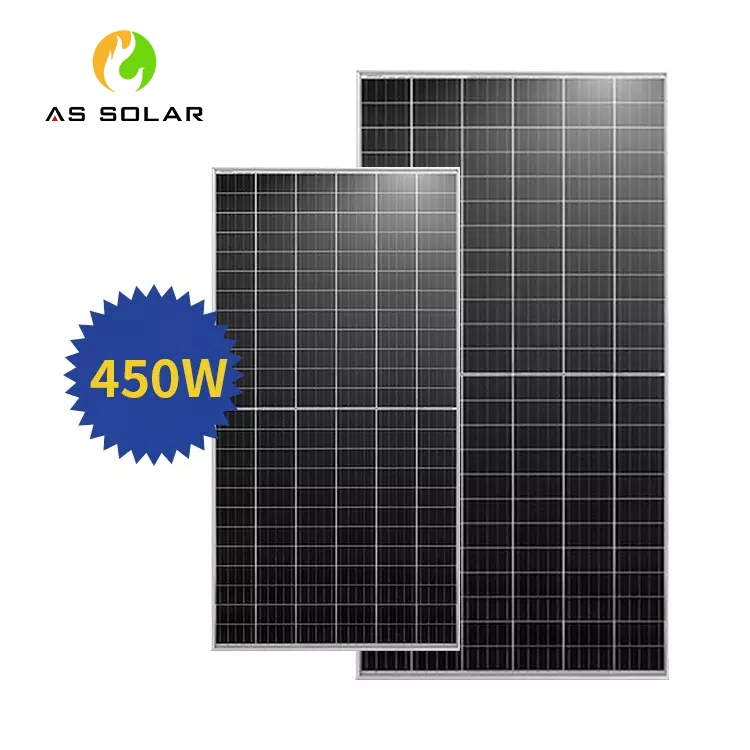 Media celda de paneles solares de alta calidad PERC Mono de 450 vatios 144 células