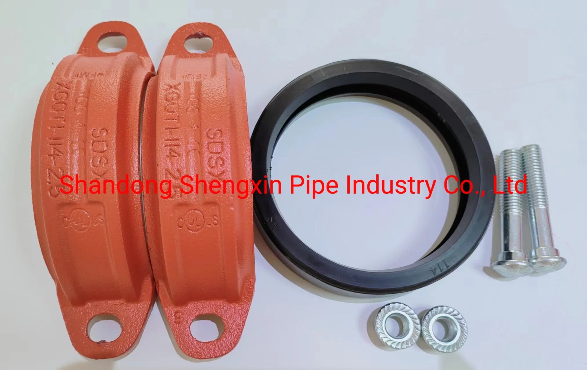 UL FM Approved Grooved Pipe Fitting Rigid Flexible Coupling Red Color