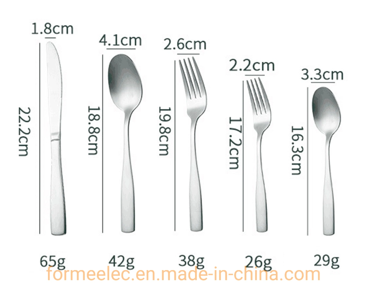 Flatware Eating Utensils Dinner Fork Steak Knife Soup Spoon Tableware Set Cutlery