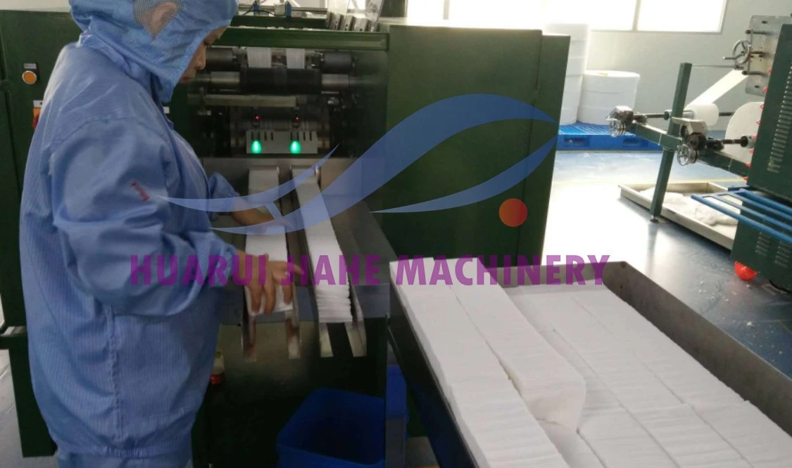 Gauze Block Slitting Folding Machine, Gauze Sheet Cotton Medical Gauze Rolls Punching Machine, Disposable Medical Surgical Absorbent Gauze Swabs Making Machine