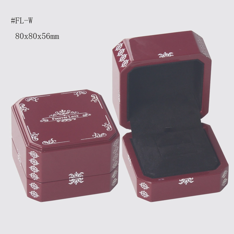 Laser-Muster Jewl Box mit LED-Licht Luxus quadratischen Lack Holz Uhrenbox mit Schnalle Custom Logo Uhr Verpackung Box Gedruckt Custom Uhrenbox Uhrenpaket
