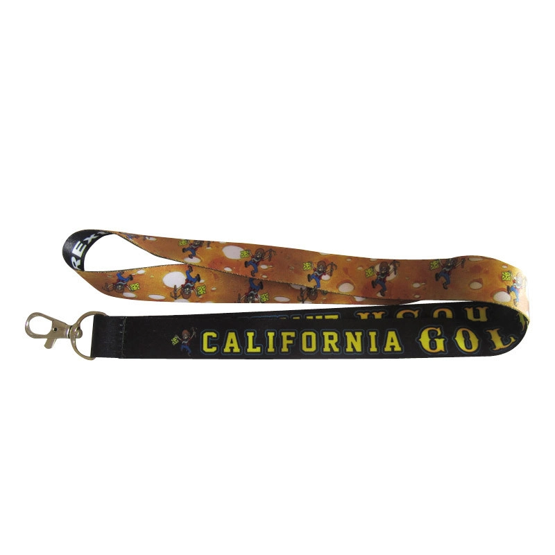 Hot Selling Custom Elastic Nylon Woven Heat Transfer Printed Sublimated Military Uniform Lanyards with Safety Buckle