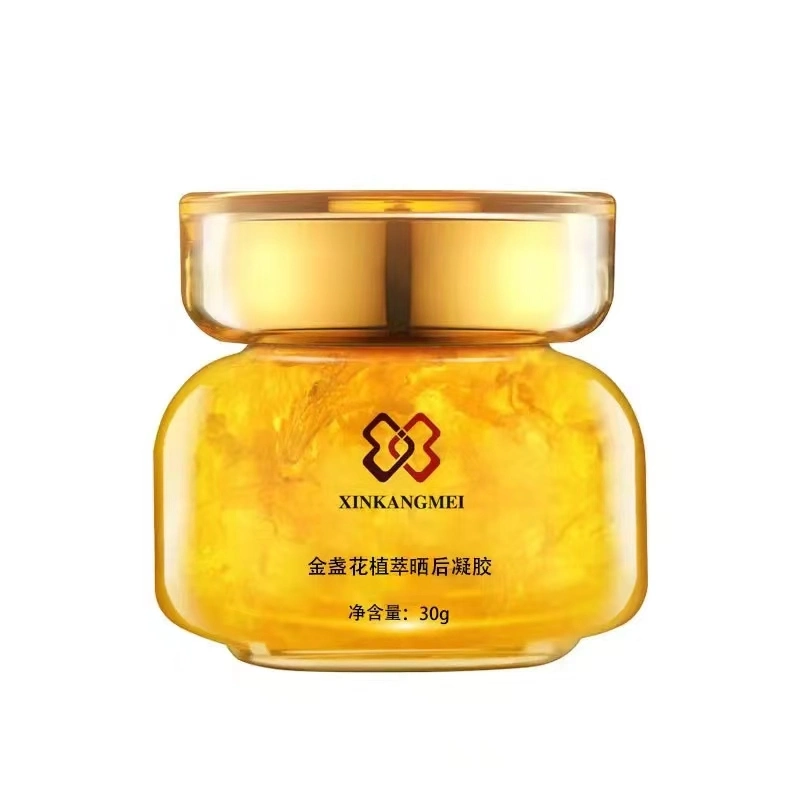 China OEM Anti Wrinkle After Sun Face Repairing Whitening Calendula Plant Extract Gel Deep Hydrating Refreshes Skin Gel for All Skin