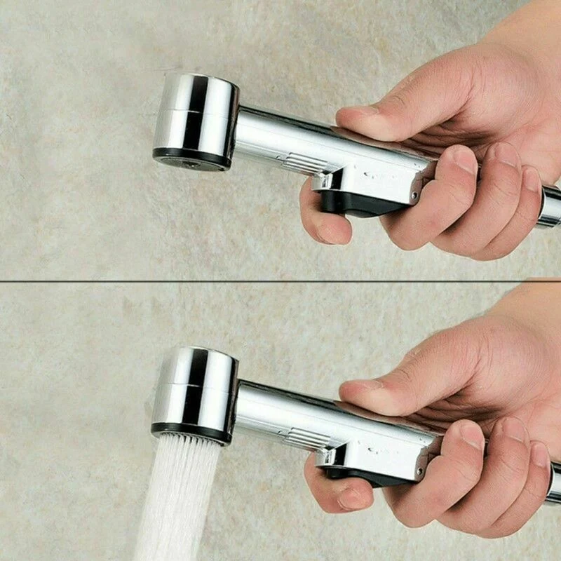 Long Handle Hand Press Shattaf Bidet Spray Multifunction Bidet Spray