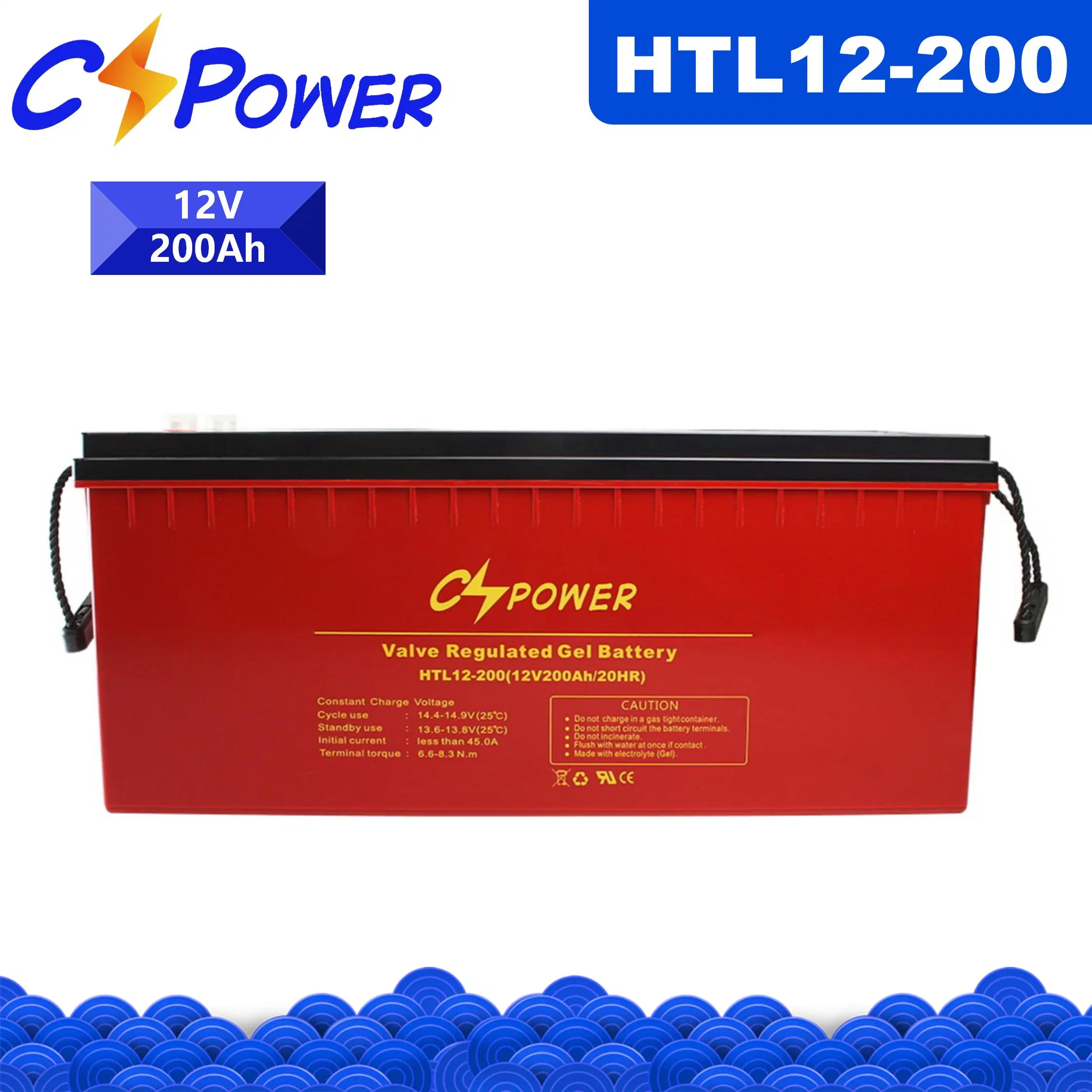 Cspower 12V200ah batería de gel para alta temperatura para bomba de agua