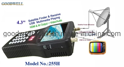 DC 12V SALIDA HDMI, pantalla LCD 4.3" Sat Finder Metro