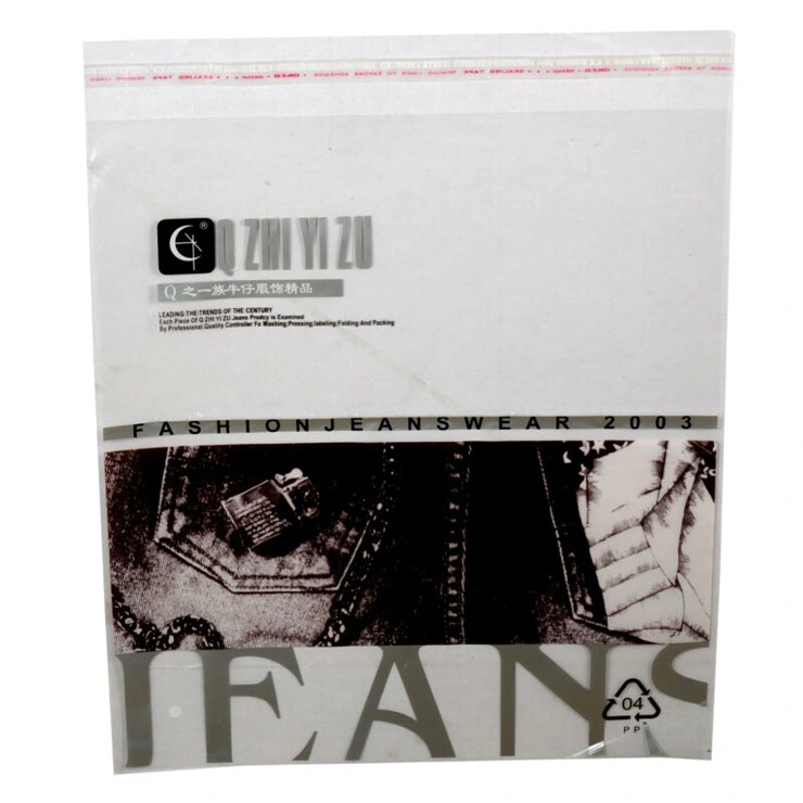 Branded High Quality Header OPP Resealable Plastic Bags for Garments (FLA-9509)