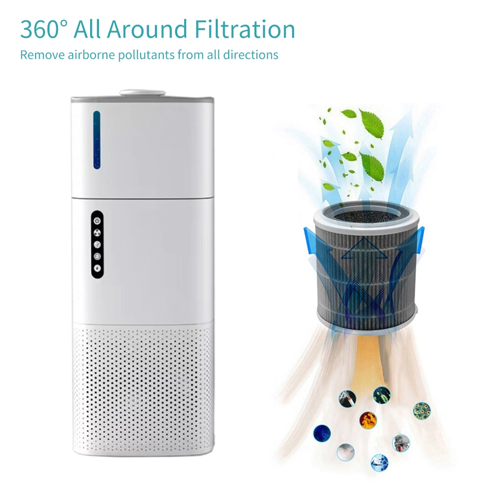 2023 New UVC H12 HEPA Filter Air Purifier with Humidifier for Home