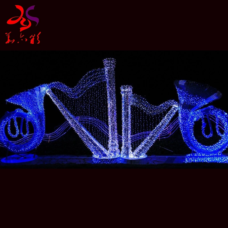 Sculpture Motif Decorative LED Musical Instruments Light for Event Decoration